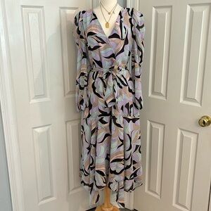Calvin Klein Geometric Print Dress NWT Size 12